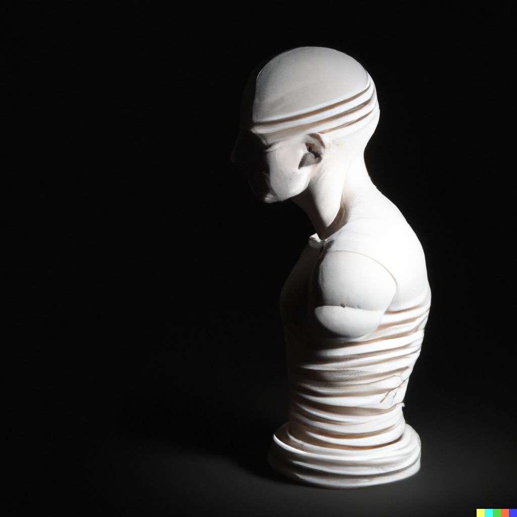 a representation of anxiety, 3D-printed model